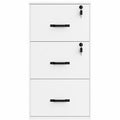 Armoire de Bureau avec Tiroirs Verrouillables et Tringles Ajustables