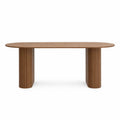 Grande table à manger ovale en bois moderne, 180 cm, pour 6 à 8 personnes