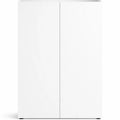 Bureau compact blanc mat avec 2 portes