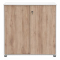 Armoire de classement blanche en chêne sauvage, 100 x 41 x 83,6 cm
