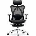 Fauteuil de Bureau Ergonomique Réglable avec Repose-Pieds et Inclinaison