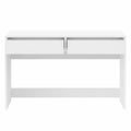 Bureau blanc avec tiroirs pour ado, meuble de travail avec rangement