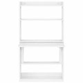 Table de Jeu Multifonctionnelle avec Étagères de Rangement Blanc