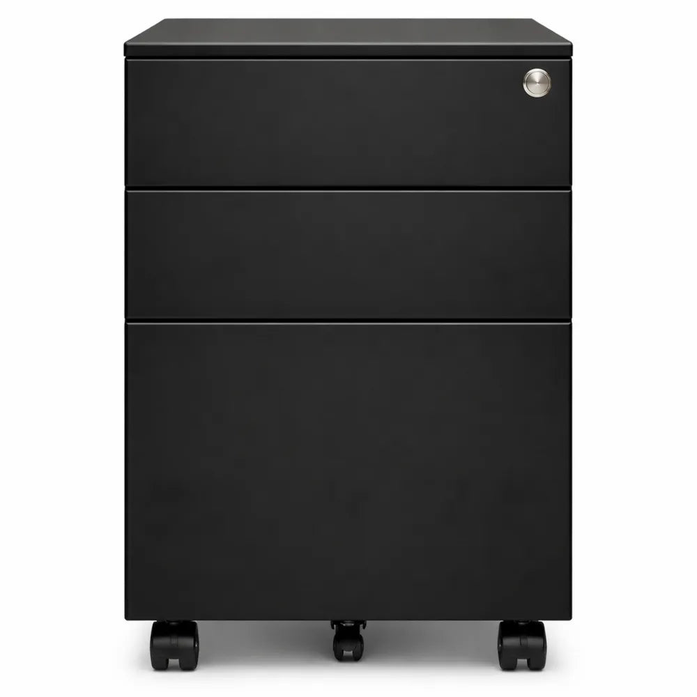 Caisson de Bureau à Roulettes avec 3 Tiroirs pour Dossiers