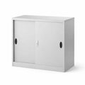 Armoire Métallique Coulissante de Rangement 90x40x90 cm Gris