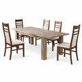 Table de salle à manger extensible moderne, couleur chêne