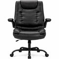 Chaise de bureau ergonomique avec dossier haut et accoudoirs rabattables