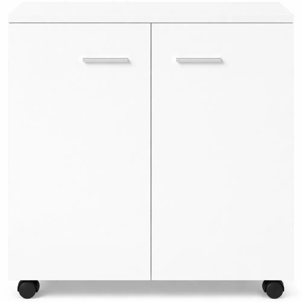 Buffet Bas sur Roulettes avec Étagère Intérieure pour Salon
